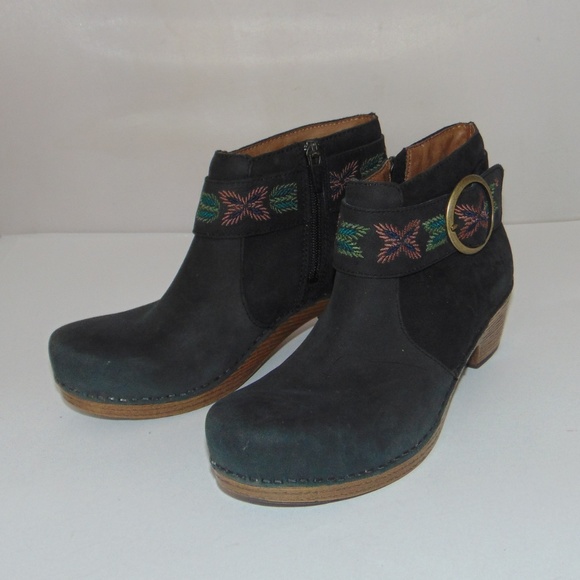DANSKO Mina Bootie Embroidered Strap Nubuck 37 - Picture 4 of 8